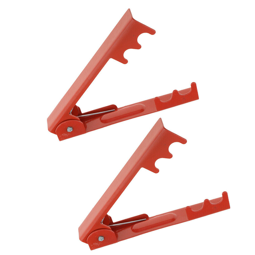 2X Red Metal Rose Thorn Stem Foliage Stripper Tool with Spring Thorn Remover