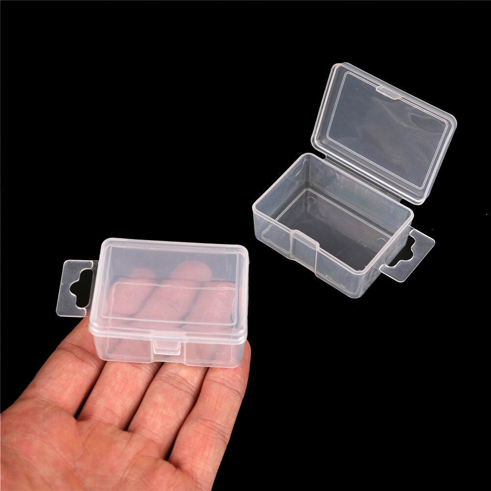 2x Small Plastic Storage Box Clear Multipurpose Parts Product Case 5.2*4*2.l8