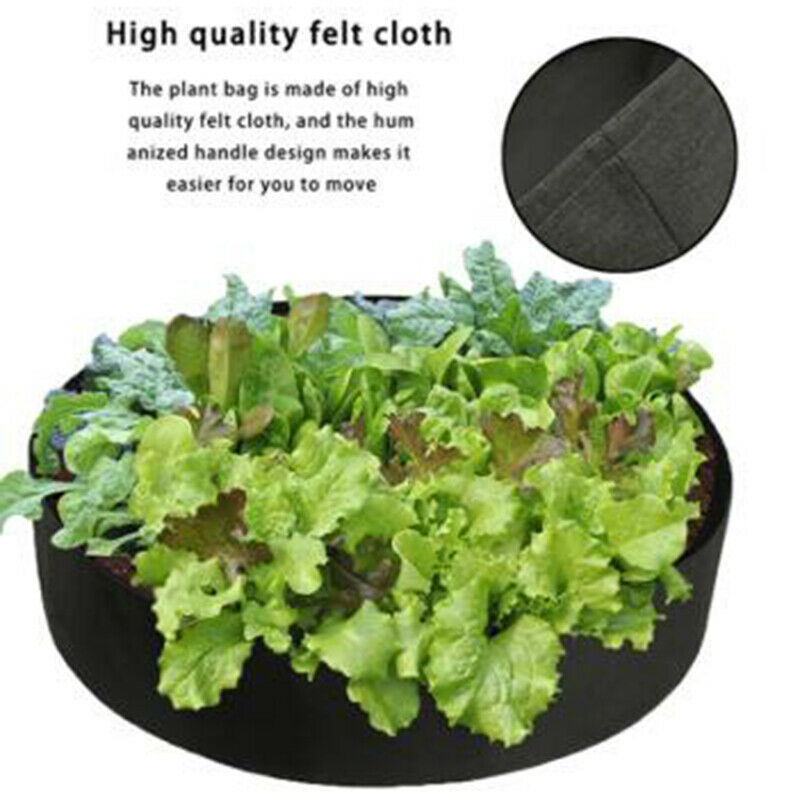 Non-Woven Fabric Raised Garden Bed Round Planting Container Grow B.DD