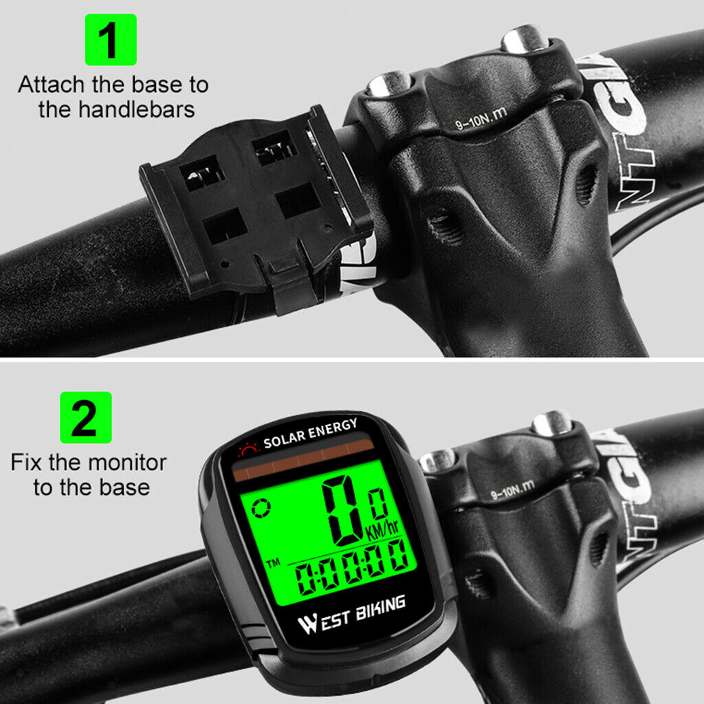 Wireless Bike Computer Odometer Auto Wake-up Multifunction Cycling Computers