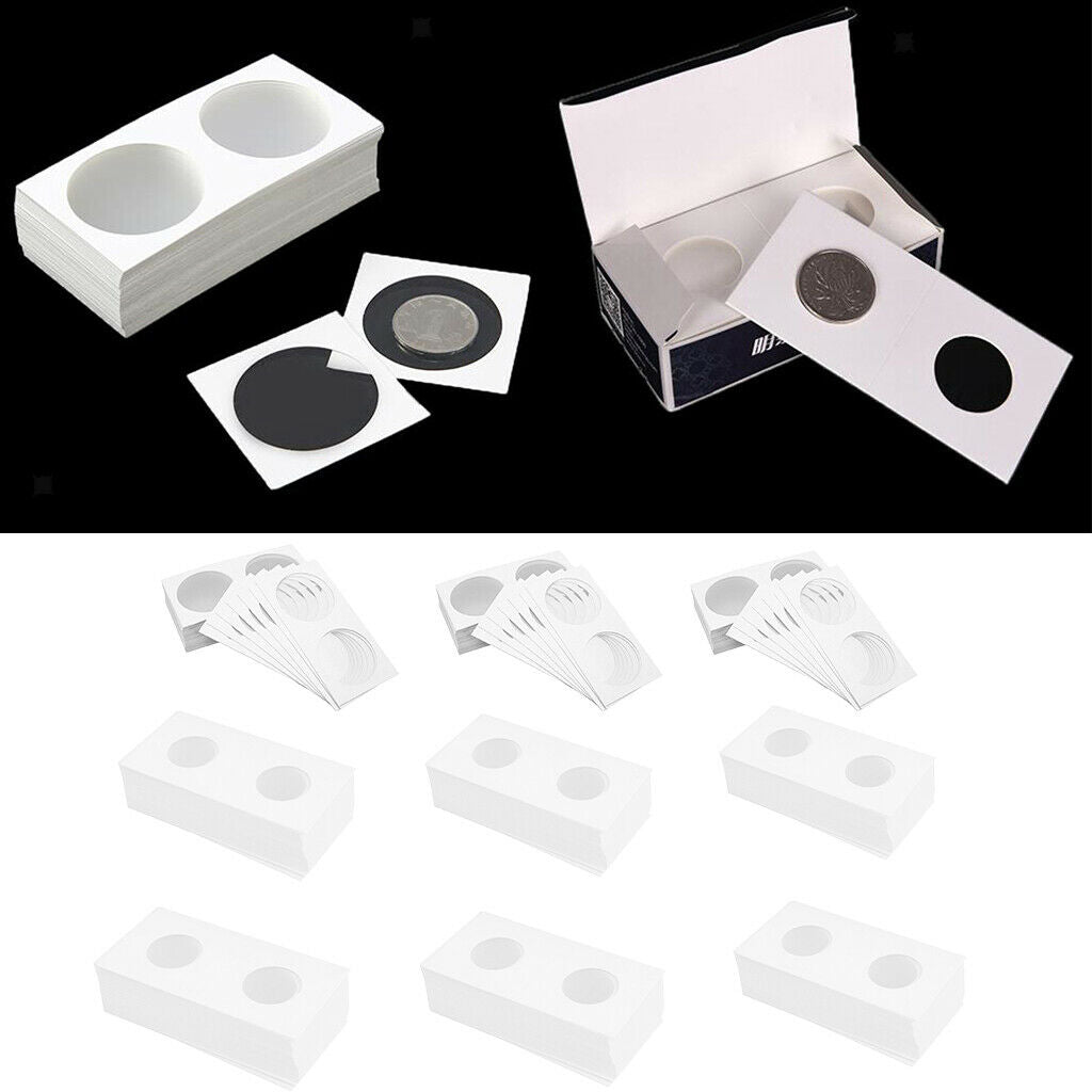 600-pieces Coin Flips Mega Cardboard Coin Holder Card for All Sizes 12 Sizes