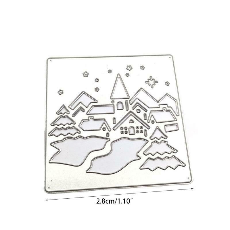 Christmas Snow House Metal Cutting Dies Stencil DIY Scrapbooking Album Template