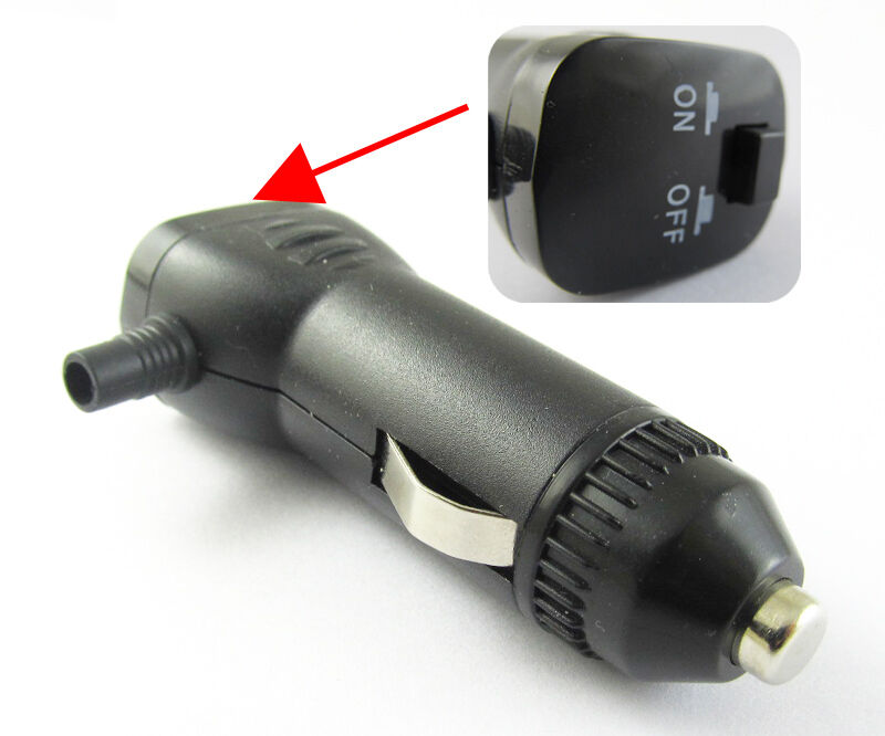 10pcs Car lighter Cigarette Socket Plug Charger w/ ON & OFF Switch Plastic Power