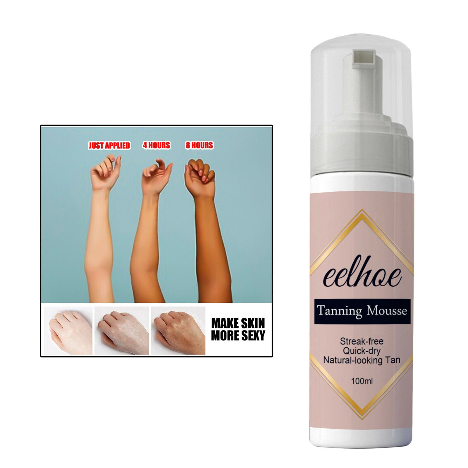 Natural Bronze Self Tanning Lotion Long Lasting No Trace Skin Care 100ml