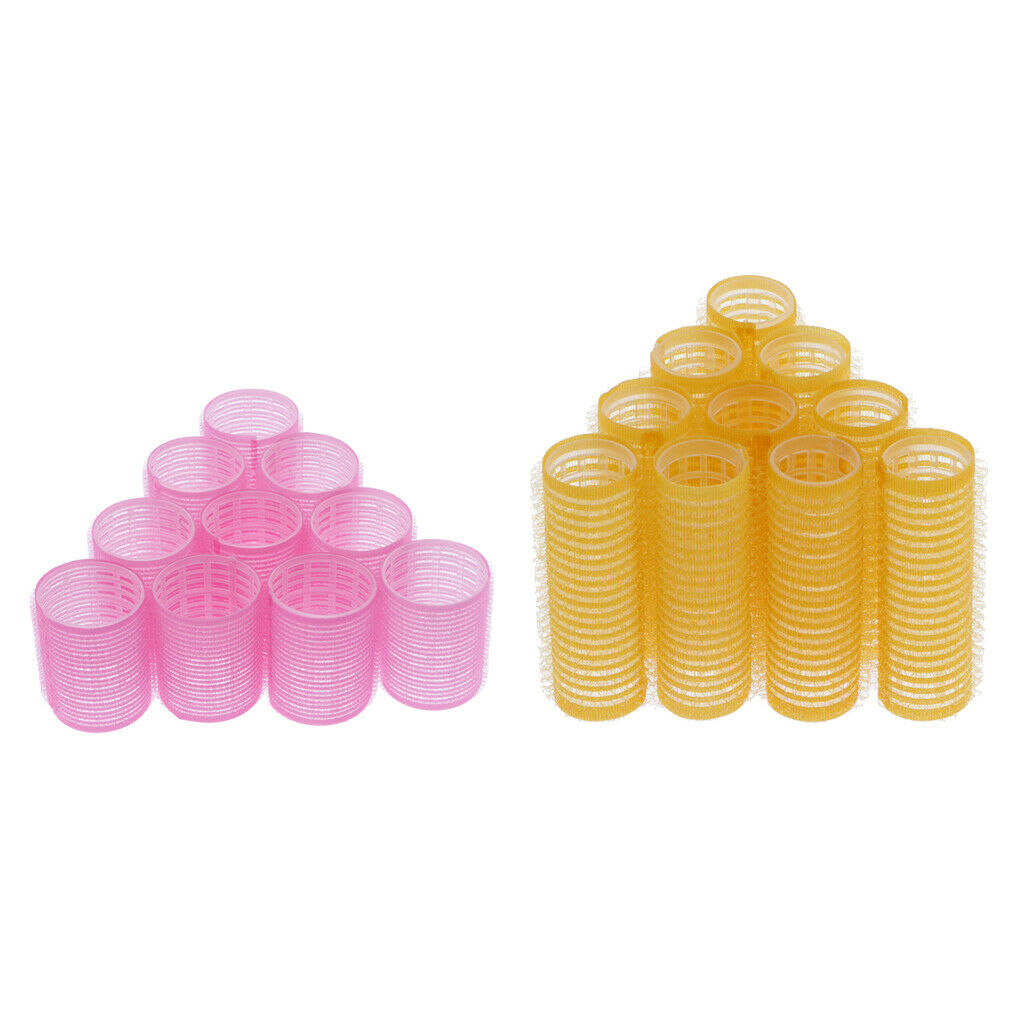 20x Hair Roller No Heat Barber Stylist Styling Waves Curlers Clips Set