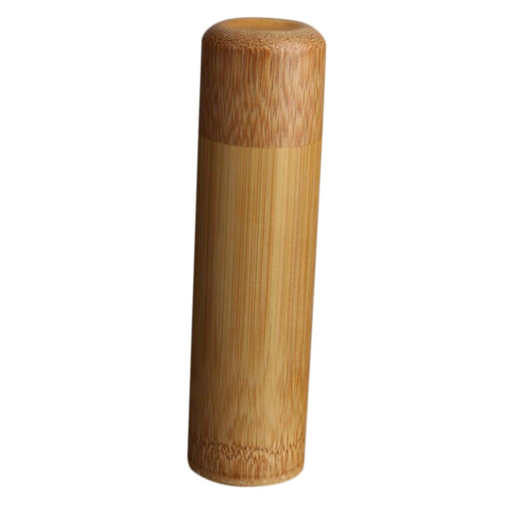 Tea Canister Wooden Box Tube Pot Kitchen Crafts DIY Holder Container w/ Lid