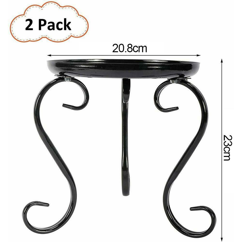 2 Packs Metal Plant Stand Flower Pot Holder Rack Indoor Outdoor Planters