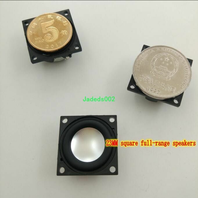 2pcs 23mm 4ohm 2W full-range Speaker Square loudspeaker HiFi Audio Parts