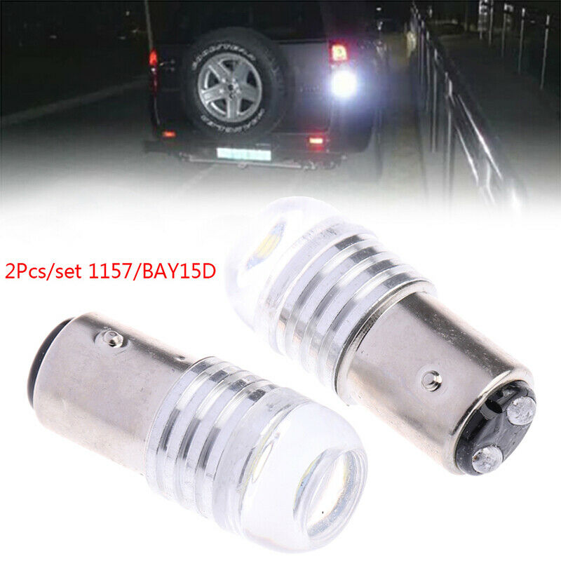 2x 1157 BAY15D P21/5W Led Car Strobe Tail Light BAY White Led Brake Strob.l8