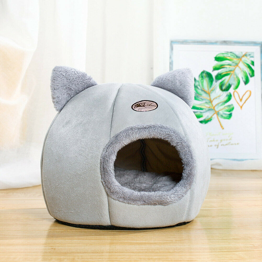 Pet Dog Cat Tent Small House Soft Foldable Deep Sleep Semi-Enclosed Pet Nest