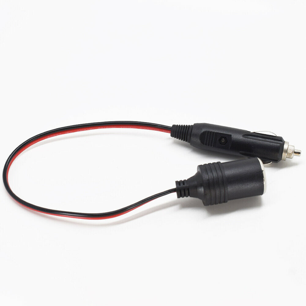1pc 30cm/1Ft Car Cigarette Lighter Socket Male to Female Extension Cable
