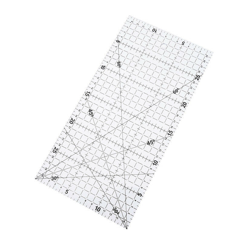 1Pc patchwork ruler quilting tools acrylic material transparent ruler scale D TL