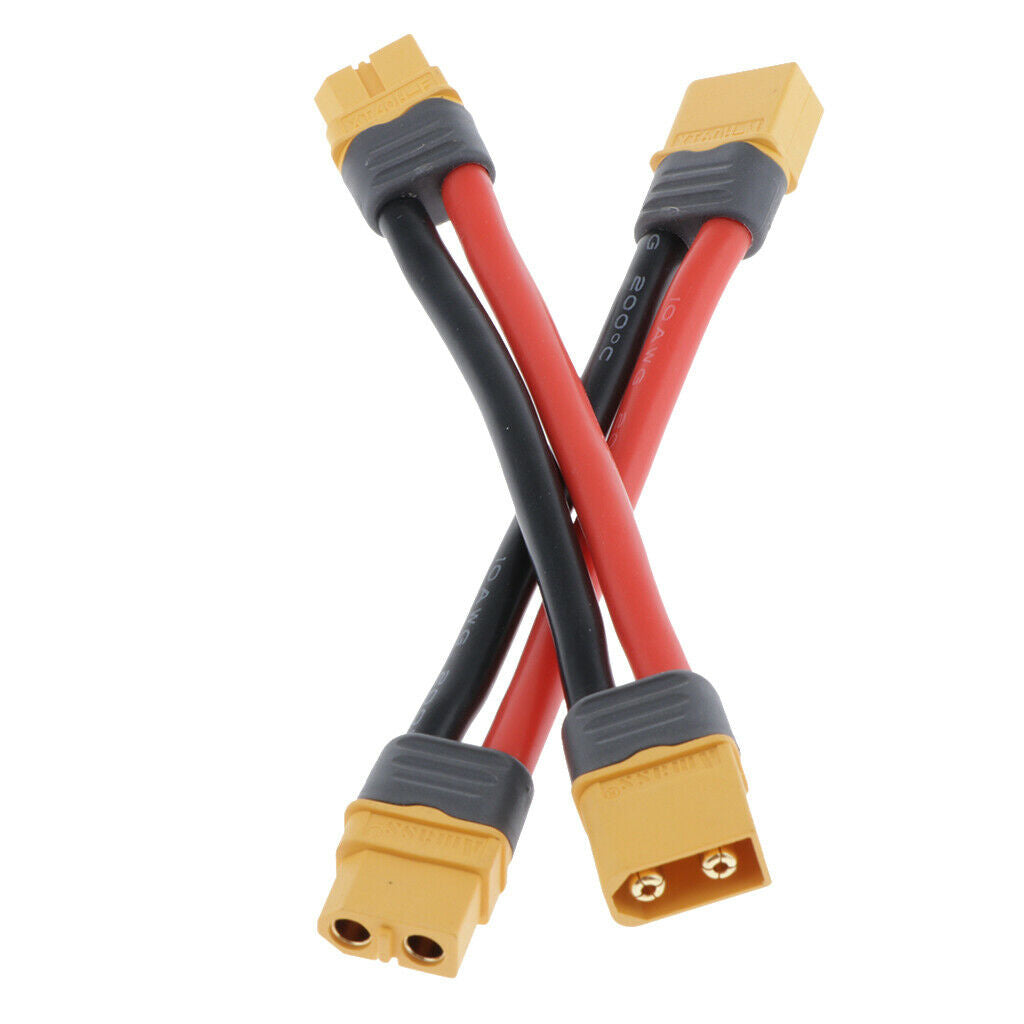 2x RC ESC XT60 Plug Male Female Connector Adapter Extension Cable Wire 10AWG