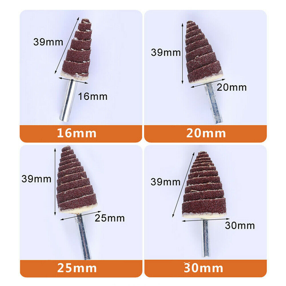 Cone Abrasive Sandpaper Wheel Sanding Grinding Polishing Head for Rotary Tool