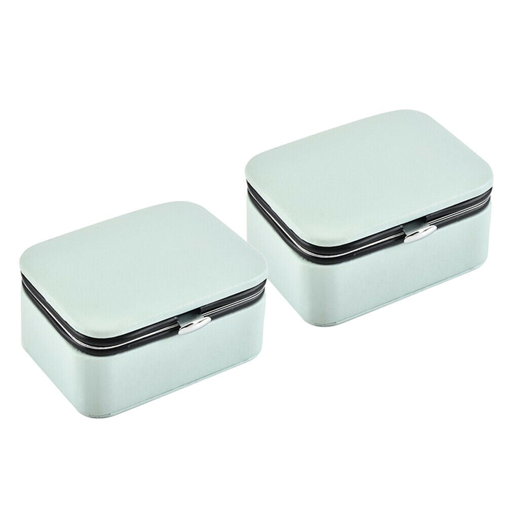 Pack of 2 Jewelry Gift Box Necklace Trinket Showcase Jewelry Findings Green