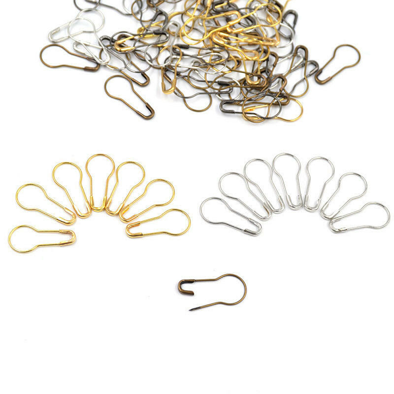 100Pcs Needle Clip Knitting Craft Stitch Crochet Tool Copper Markers Locking hs