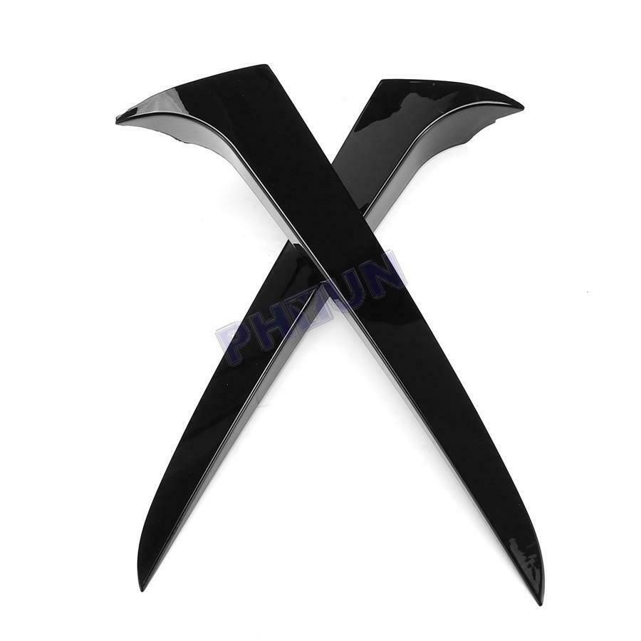 2x Gloss Black Rear Window Spoiler Side Wing Cover Trim For BMW X3 F25 2011-2017