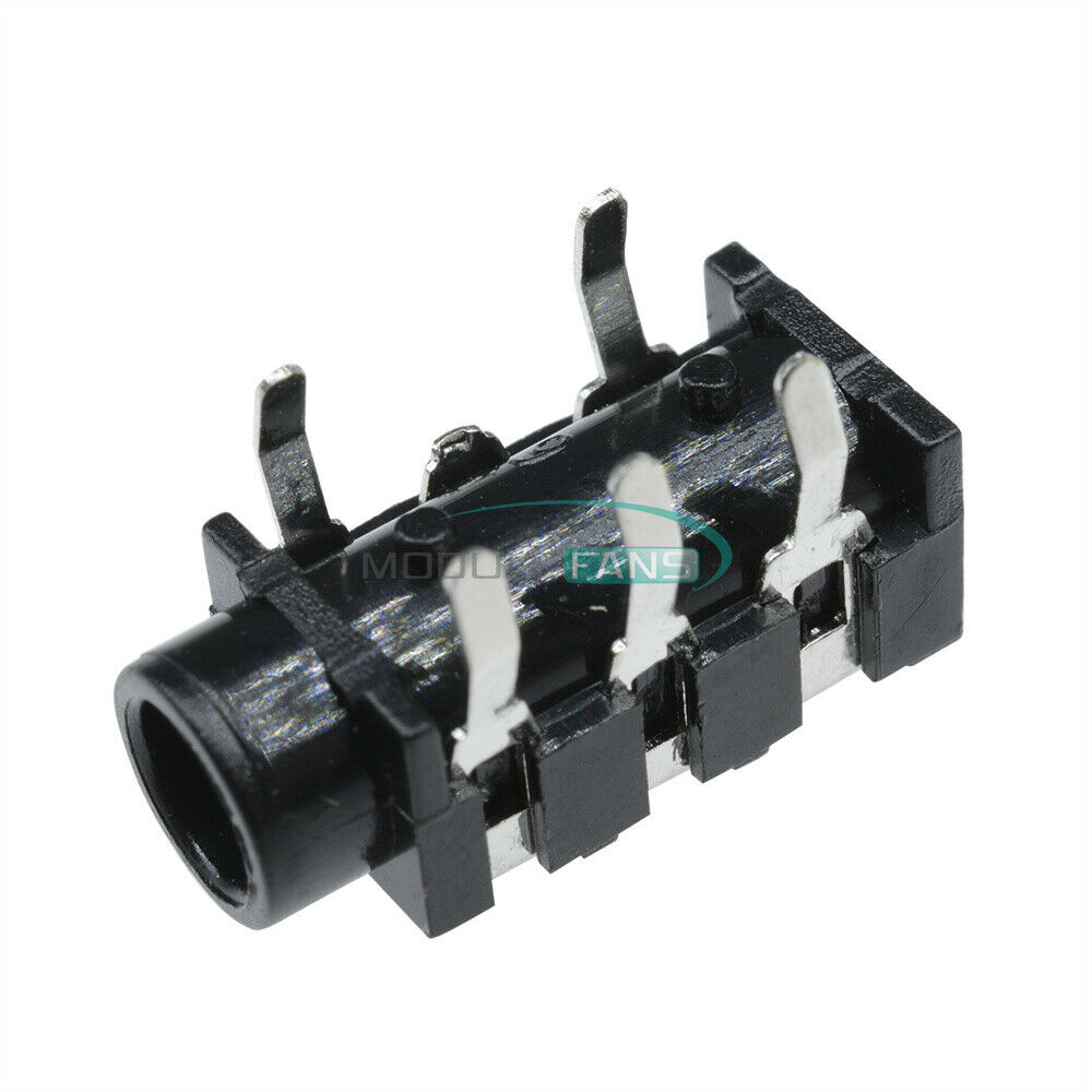 10PCS 5Pin 3.5mm Stereo Headphone Audio Jack Earphone Socket