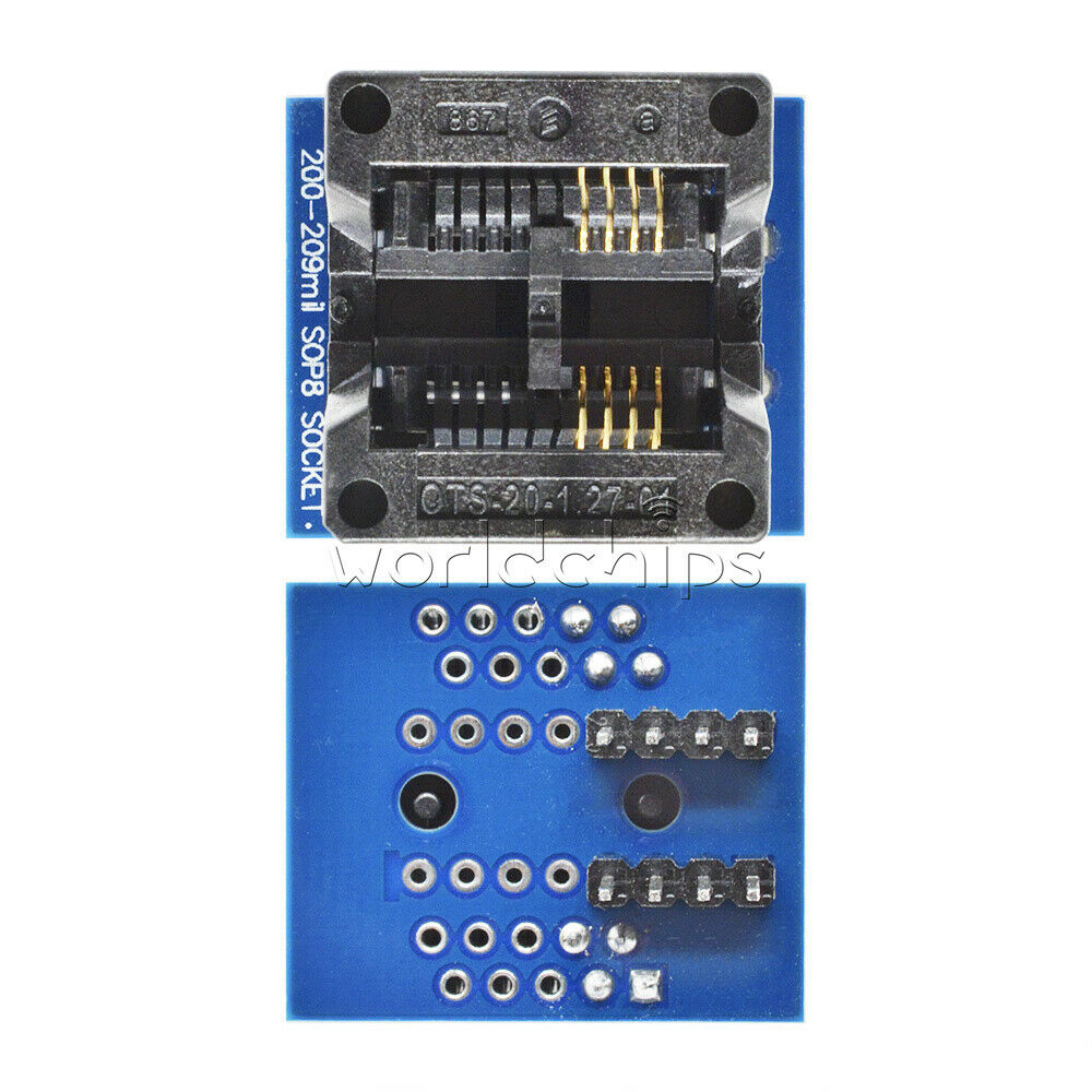 Blue Wide-body SOP8 to DIP8 Seat Wide 200mil Programmer Adapter Socket