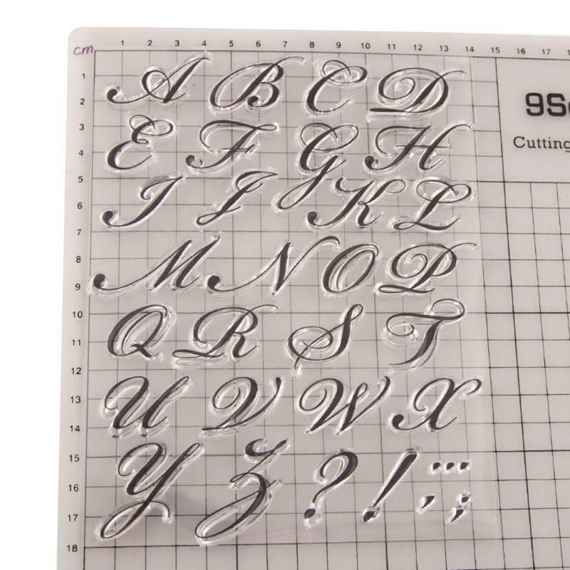 5pcs Letter Alphabet Fondant Cake Stamp with 2pcs Back Plate for Cookies Biscuit