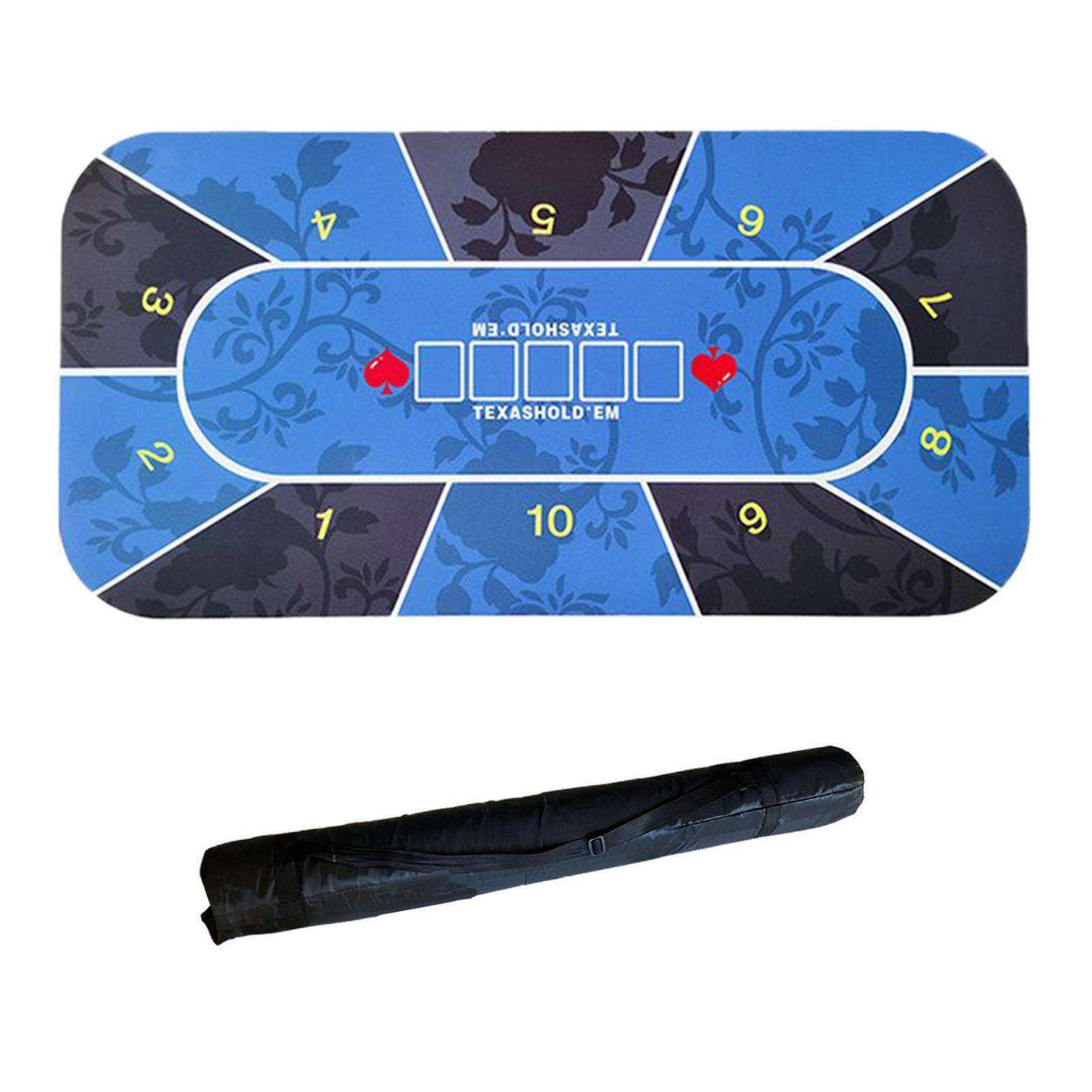 Poker Table Layout Blackjack Tabletop Mat Roll-up Rectangle Accessories
