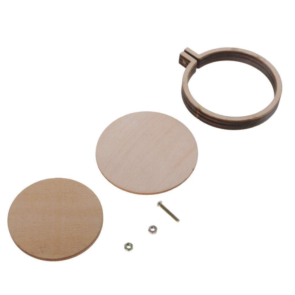 44mm Mini Wood Hoop Ring Embroidery Circle Frame For Pendant