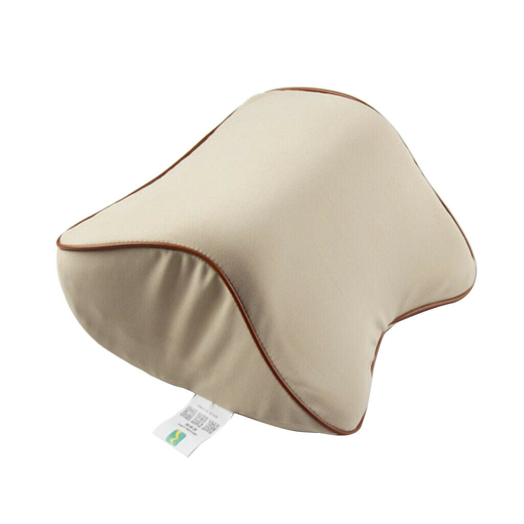 Car Head Neck Rest Cushion Support Pillow Headrest Memory Foam Beige