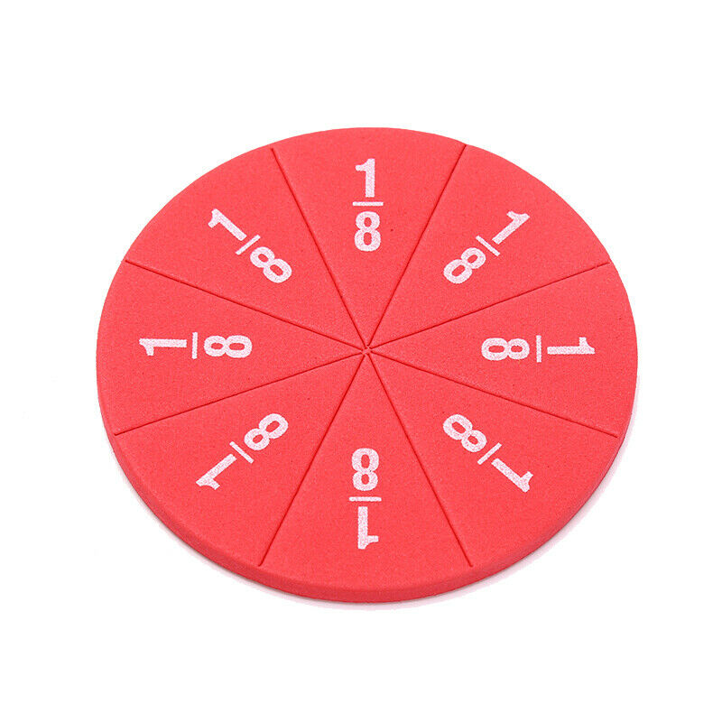 Circular Numbered Fractions Mathematics Teaching Tool EVA Round Shape Math Toys