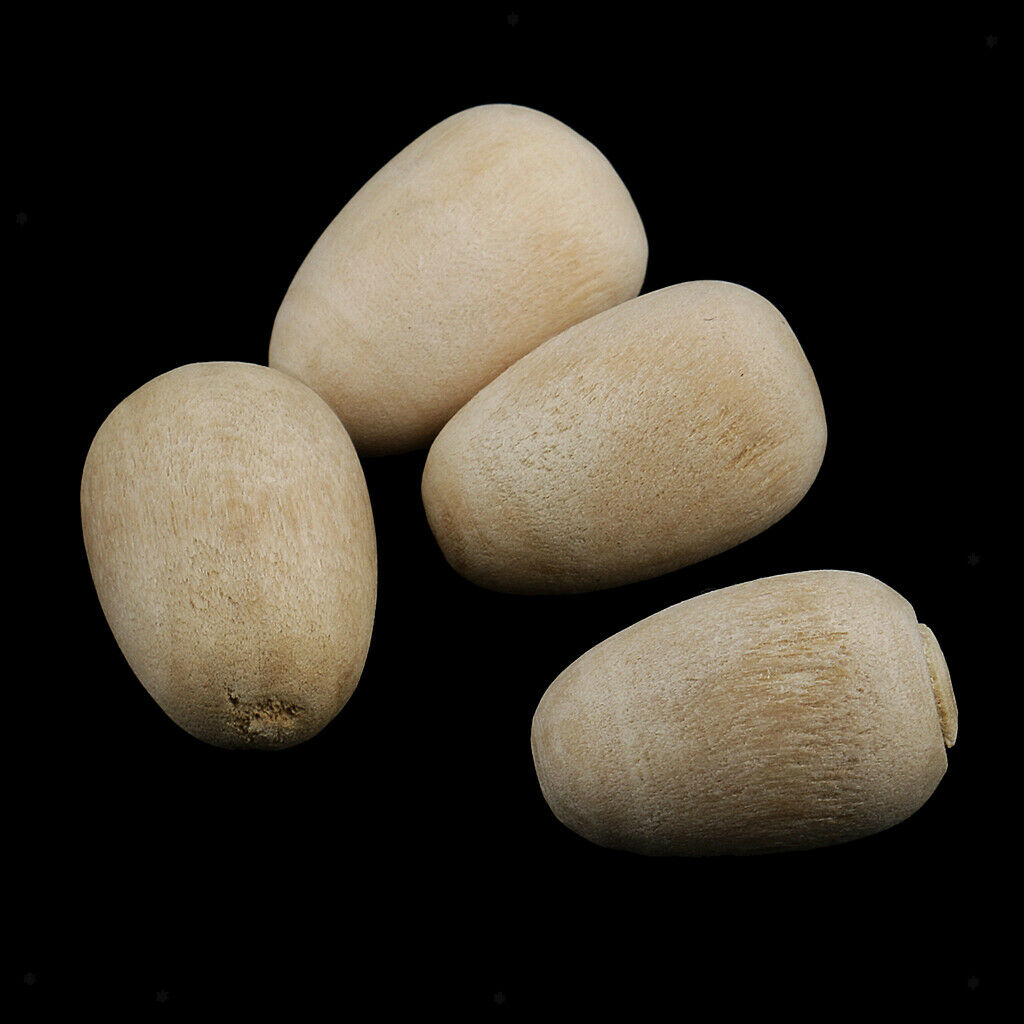 50pcs New Unfinished Decorative Wooden Chicken Eggs for Ready to Paint