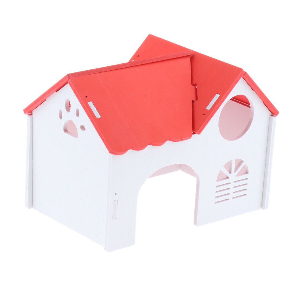 2Pieces Hamster Villa House Gerbil Playing Living Hut Dwarf Hamster Gerbil