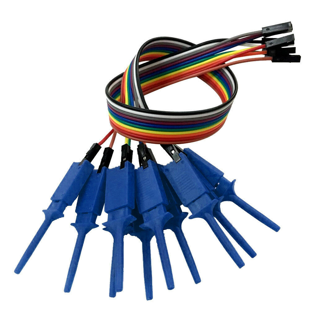 New Logic Analyzer Test Hook Clip Line 10 Pins Tool, Blue