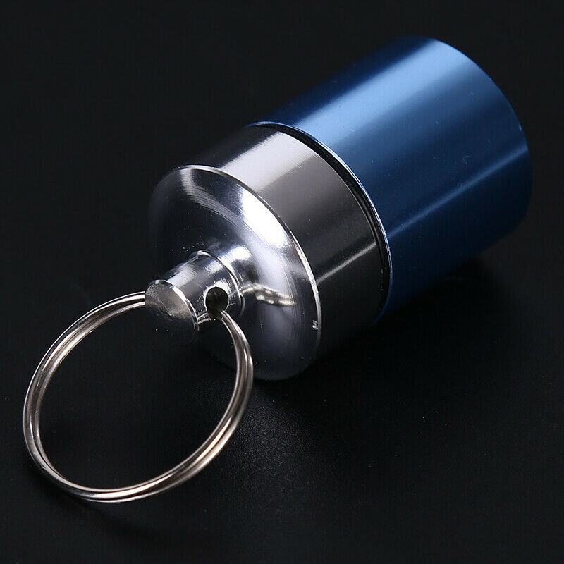 Mini Portable Aluminum Pill Case Carry Bottle Earplugs Box Keychain Conta.l8
