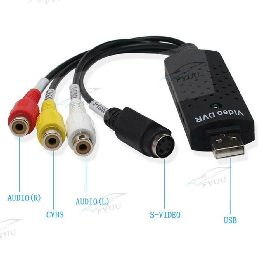 New USB 2.0 Audio TV Video VHS to PC DVD VCR Converter Easy Capture Card Adapter