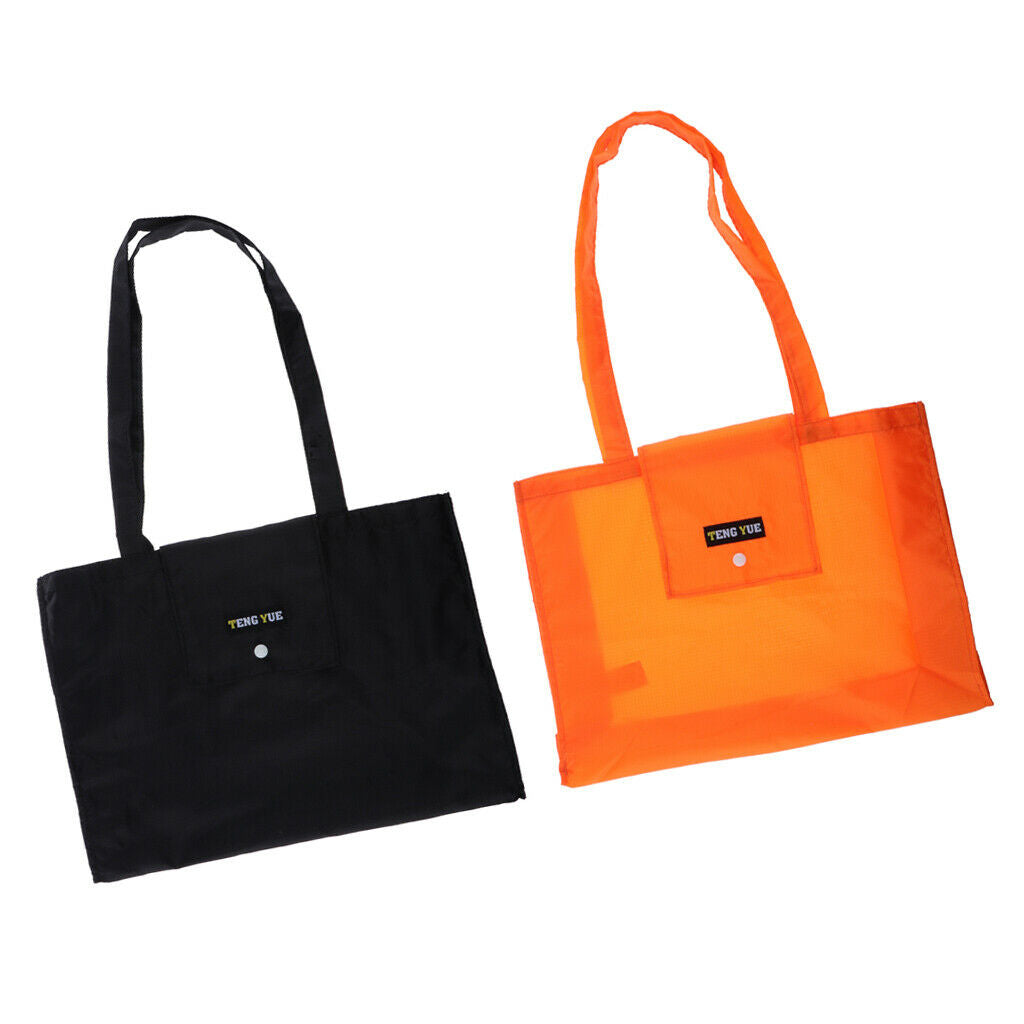 ultrathin Waterproof shopping bag large capacity Folding Tote Bag Eco Black