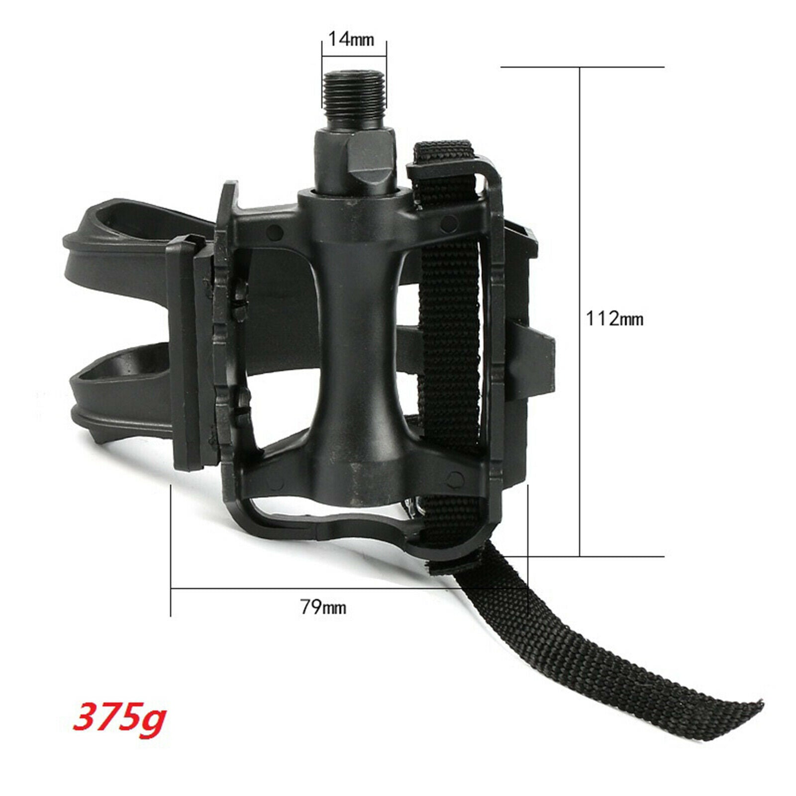 Lightweight  Pedals with Toe Clip Straps MTB Bike