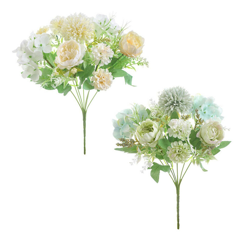 Lifelike Cloth 7 head Peony Flowers 32cm for Decor Ornament 2 Banquets