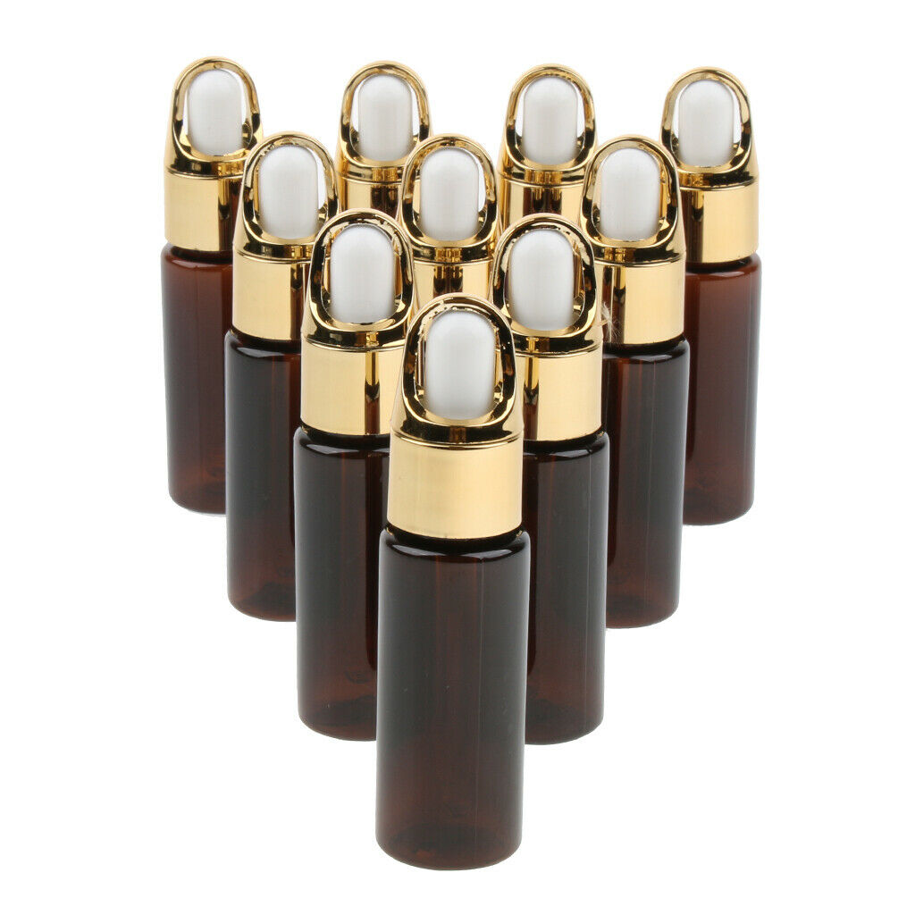 10 Pces Empty Essential Oils Dropper Liquid Aromatherapy Plastic Bottle 20ml