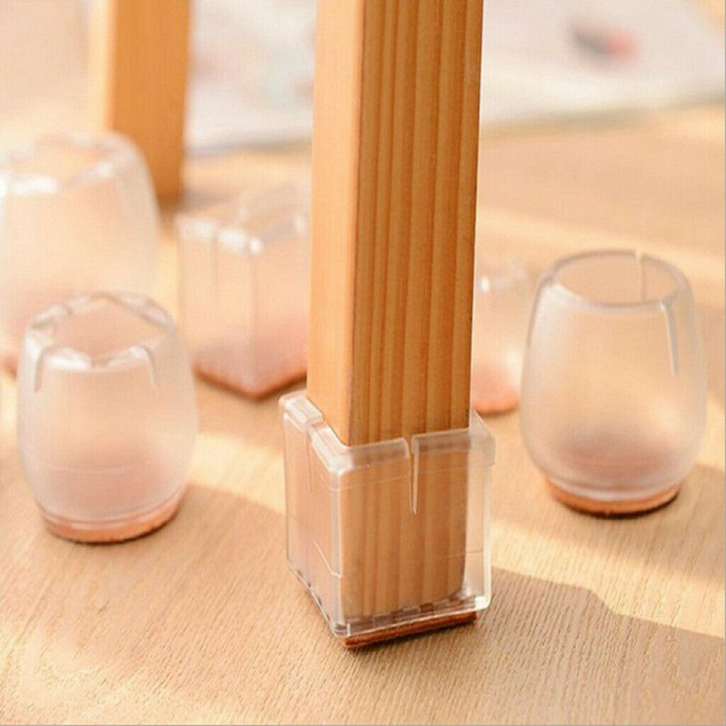 10 Pieces Chair Leg Caps Silicone Table Covers Pads Round Base 26-31mm