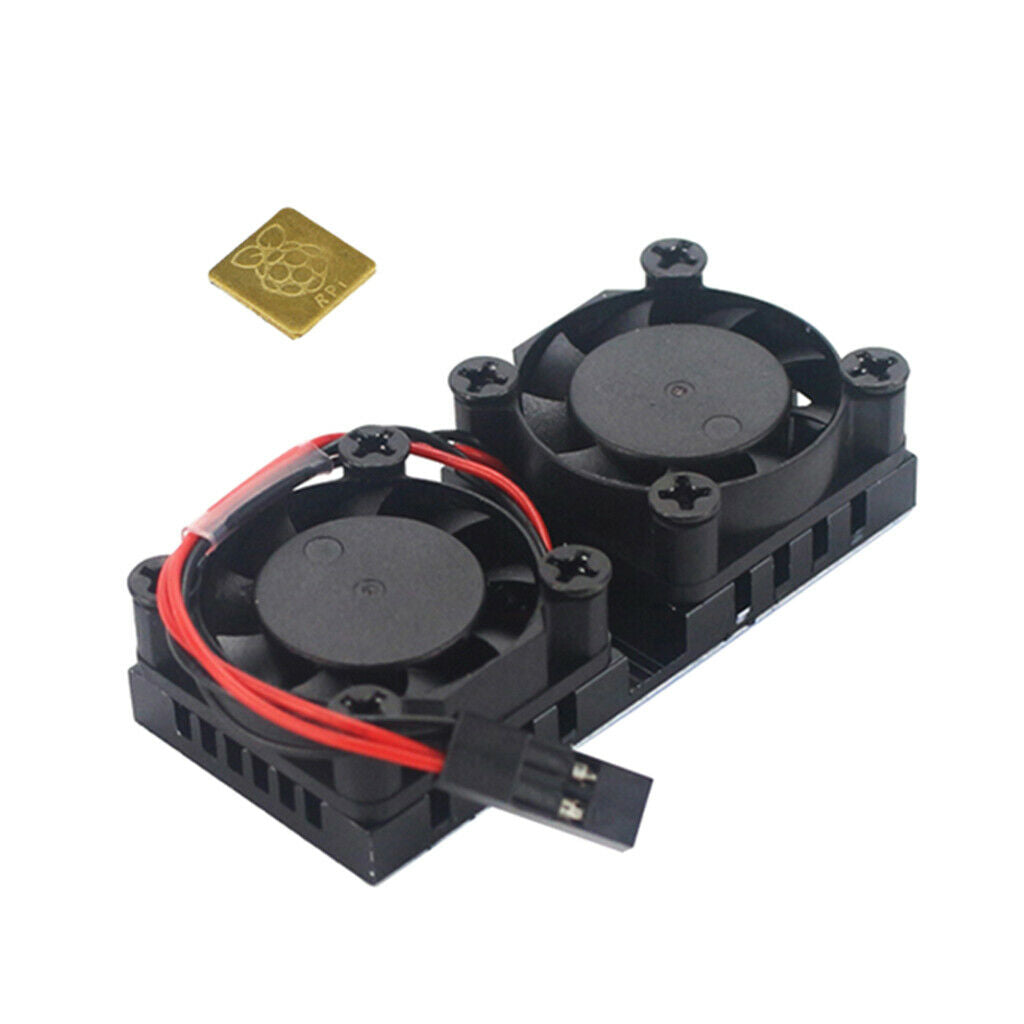 2 pieces CPU Motherboard Dual Fan Cooler Fan Heatsink for Raspberry Pi 3B/2B