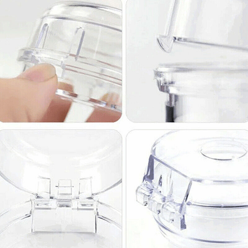 2Pcs Children Baby Kitchen Safety Clear Stove Button Knob Cover Locks Guard Tool