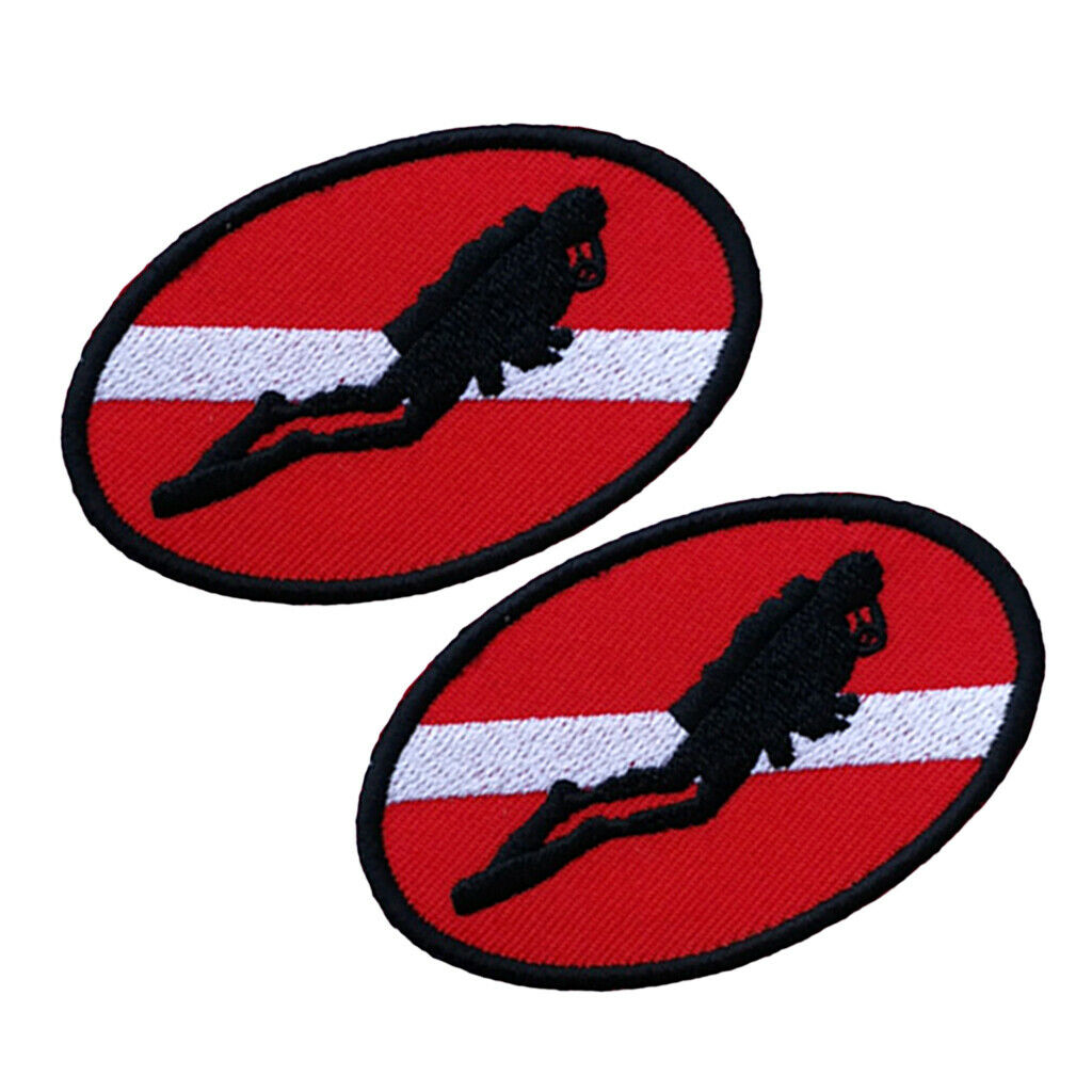 Scuba Diving Flag Patch 2 Pcs.
