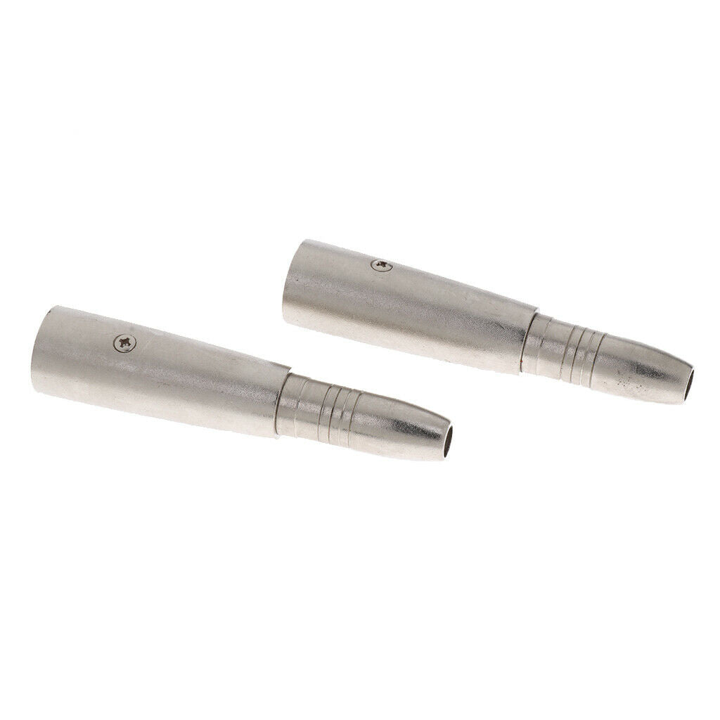 2pc 3 Pin XLR Male Plug to 6.35mm MONO Female 1/4"   Mic Cable Adapter