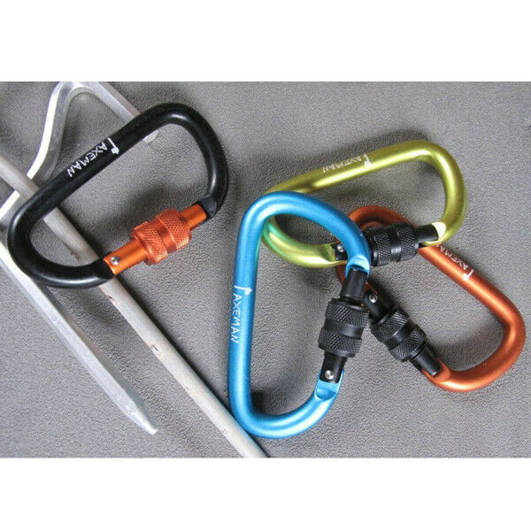 2Pcs Nice Color Screw Lock Bottle Hook Buckle Hanging Padlock Key Chain Aluminum