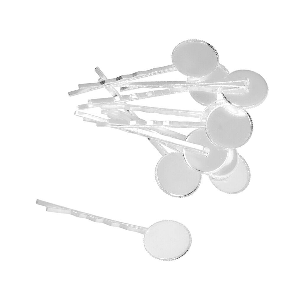 10 Pcs Hairpin Barrettes Hairpin Base Setting Cabochon Cameo Trays