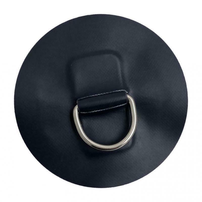 Quality 4" Stain Steel Inflatable Boat Kayak Dinghy D-RING PVC Patch Black