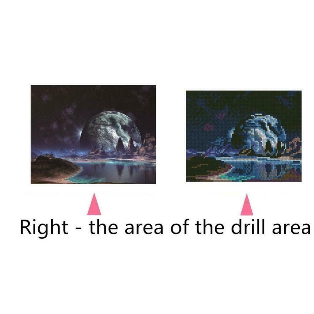 Full Drill 5D Diamond Painting Embroidery Cross Stitch Kits Moon