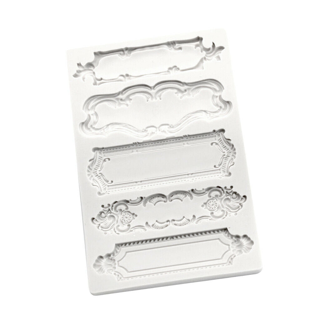 DIY Frame Style Sugar Craft Silicone Moulds Cake Decor Baking Accessory
