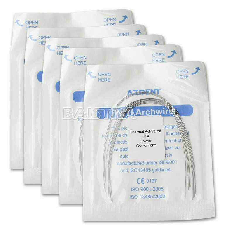 30 X Dental Ortho Arch Wire Heat Thermal Activated Niti Round 014 Lower AZDENT