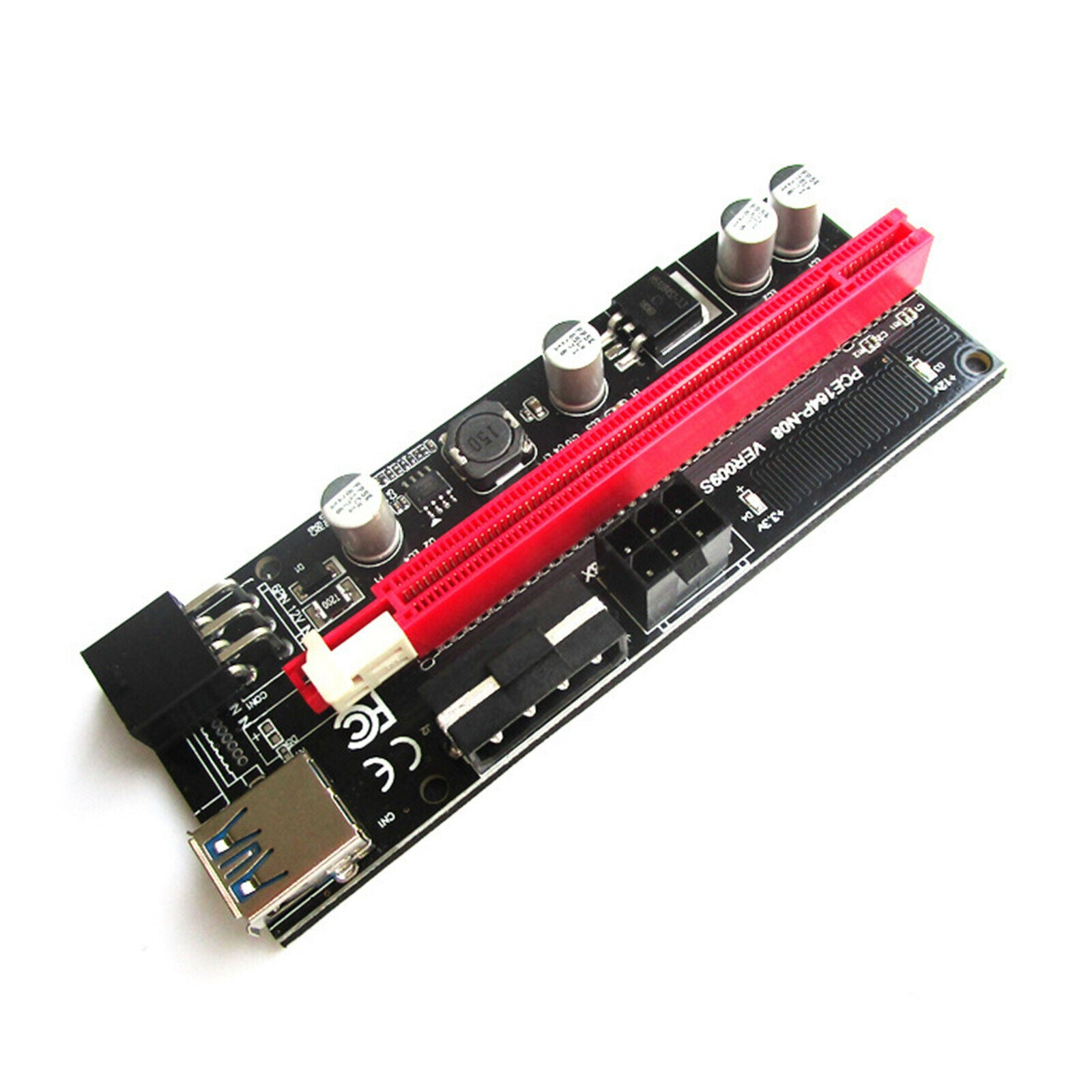 1X to 16X PCIE Riser Board Graphics Extension 60cm USB 3.0 Cable VER 009S