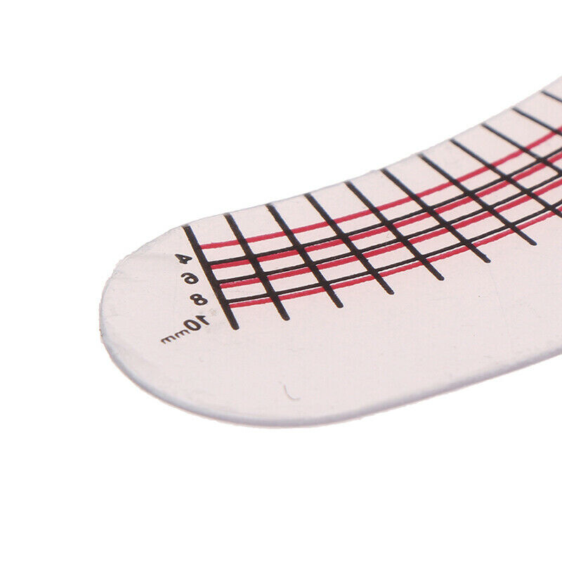 2Pc Eyelash Measuring Ruler Eyelashes Length Curling Degree Ruler Extension T Rf